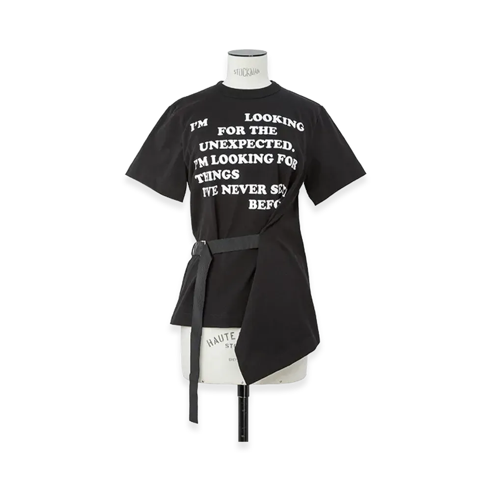 sacai Women's Graphic Print T-Shirt "Black"