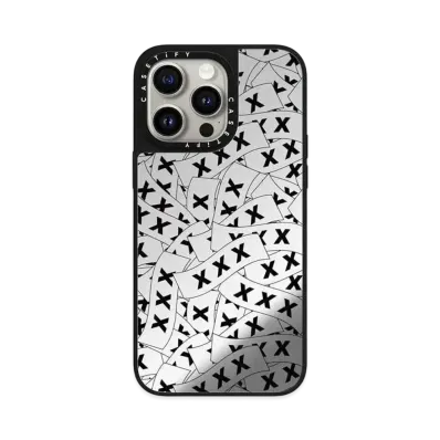 GOD SELECTION XXX x fragment design x CASETiFY Sticker Logo Clear Black Case "Mirror"