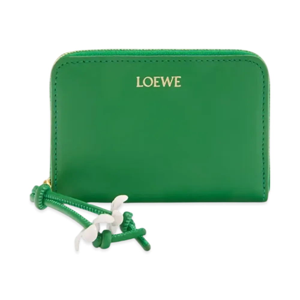 LOEWE Zip Coin Purse "Tropical Green/White"