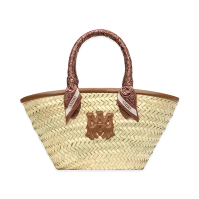 AMIRI Women's MA Raffia Micro Tote "Brown"