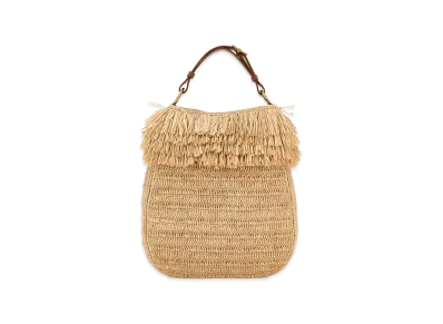 Saint Laurent Women's Raffia Roady Shopping Bag "Beige/Tan"