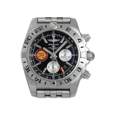 Breitling Chronomat 44 GMT Patrouille Suisse World Exclusive 1000 "Black/Stainless Steel"