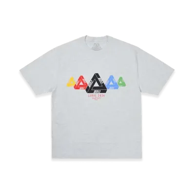 PALACE JAMSIL Seoul 3 World Tri T-Shirt "Grey Marl"