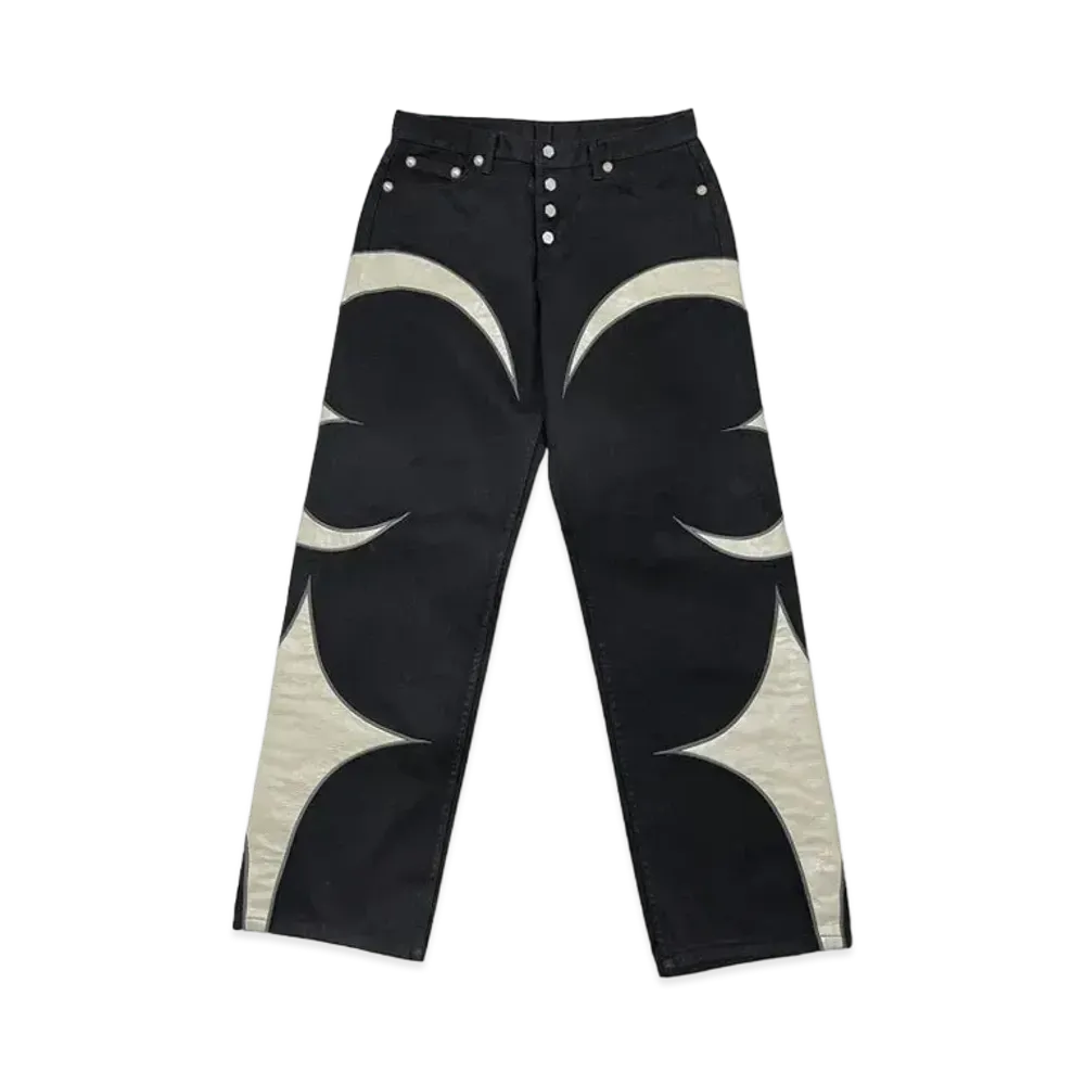 THUG CLUB TC Leather Denim Pants "Black"