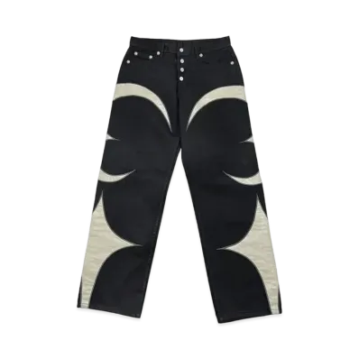 THUG CLUB TC Leather Denim Pants "Black"