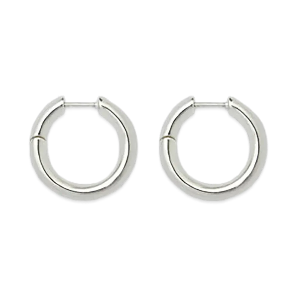 HYKE x END CUSTOM JEWELLERS Women's Bold Hoop Earrings "Silver"
