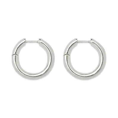 HYKE x END CUSTOM JEWELLERS Women's Bold Hoop Earrings "Silver"