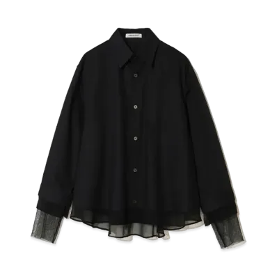 UNDERCOVER Cotton Flare Shirt "Black"