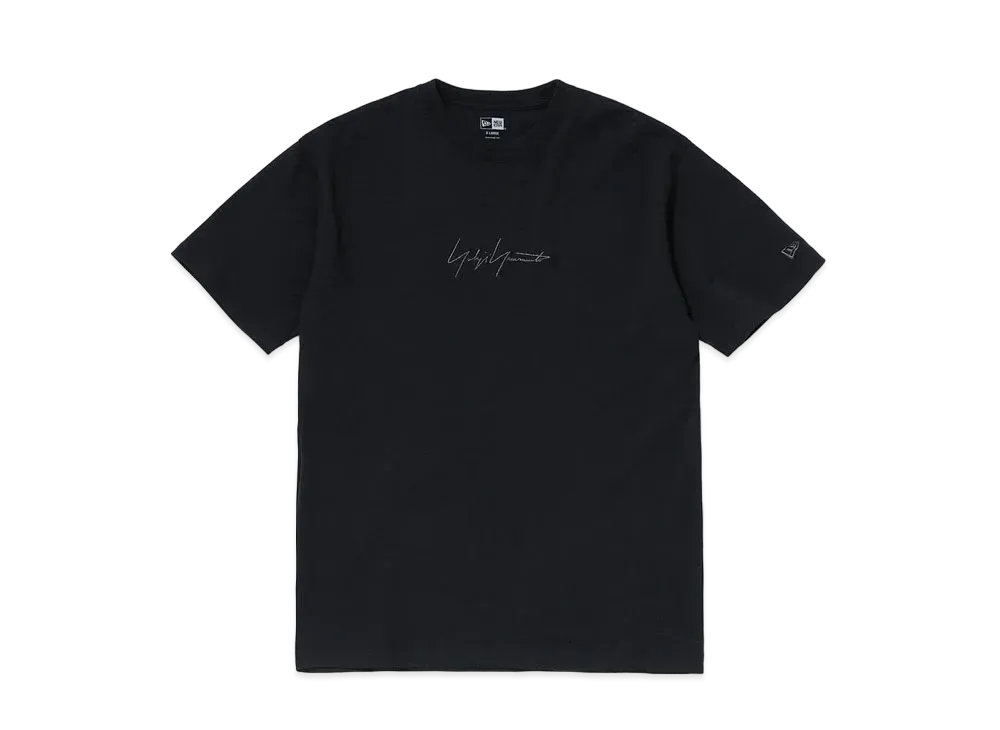 Yohji Yamamoto Pour Homme NEW ERA METALLIC BLACK SIGNATURE SS TEE "Black"