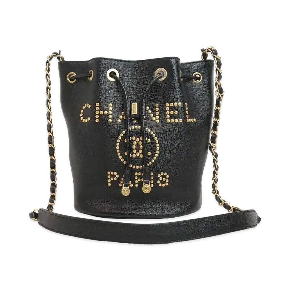 CHANEL Dovir Small Caviaskin "Black" 