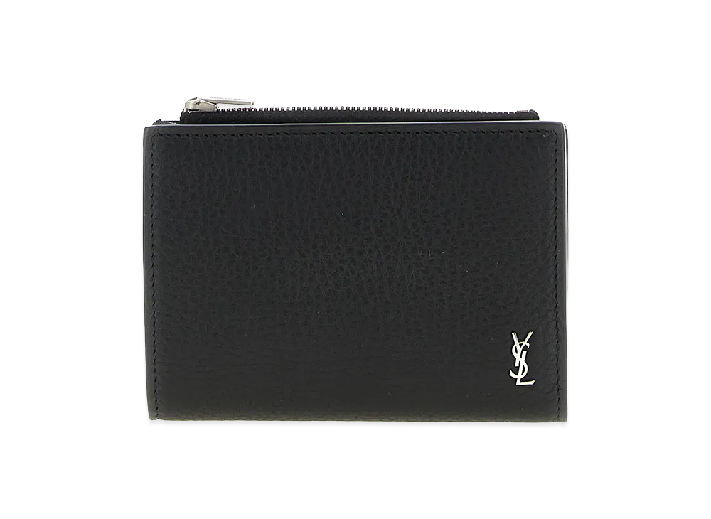 Saint Laurent "Tiny Cassandre" Bi-Fold Wallet "Black"