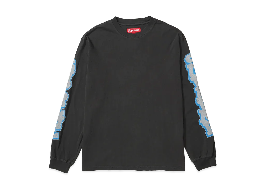 Supreme Cracked Sleeve L/S Top "Washed Black"