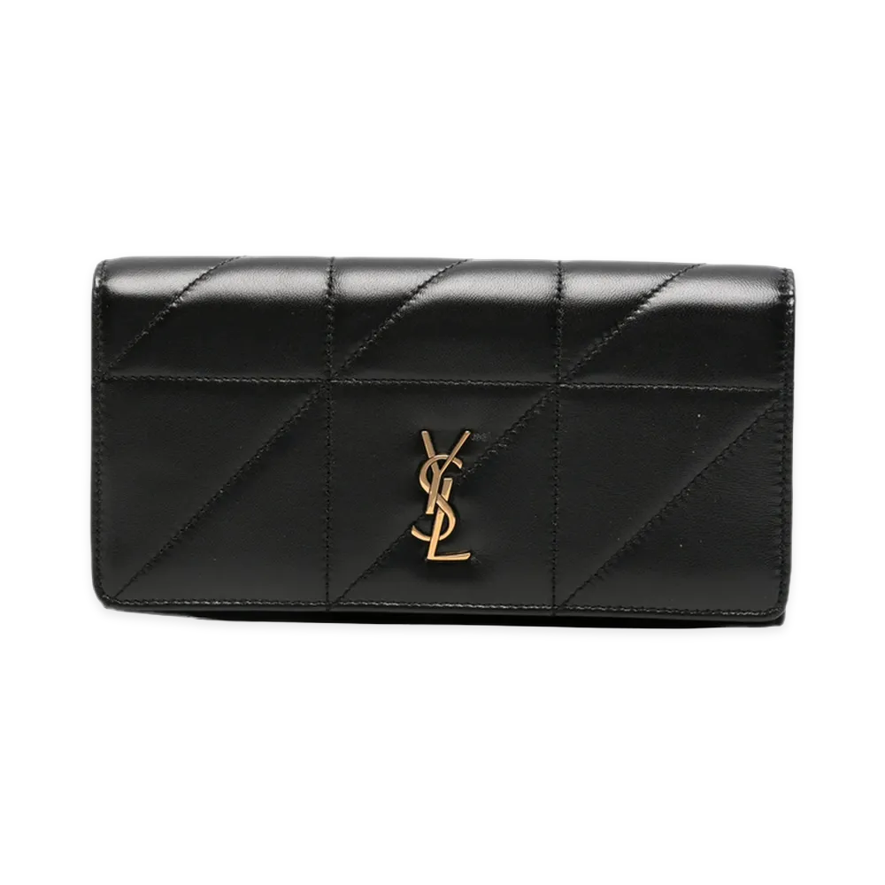 Saint Laurent Women's Jamie Large Flap Wallet "Black"