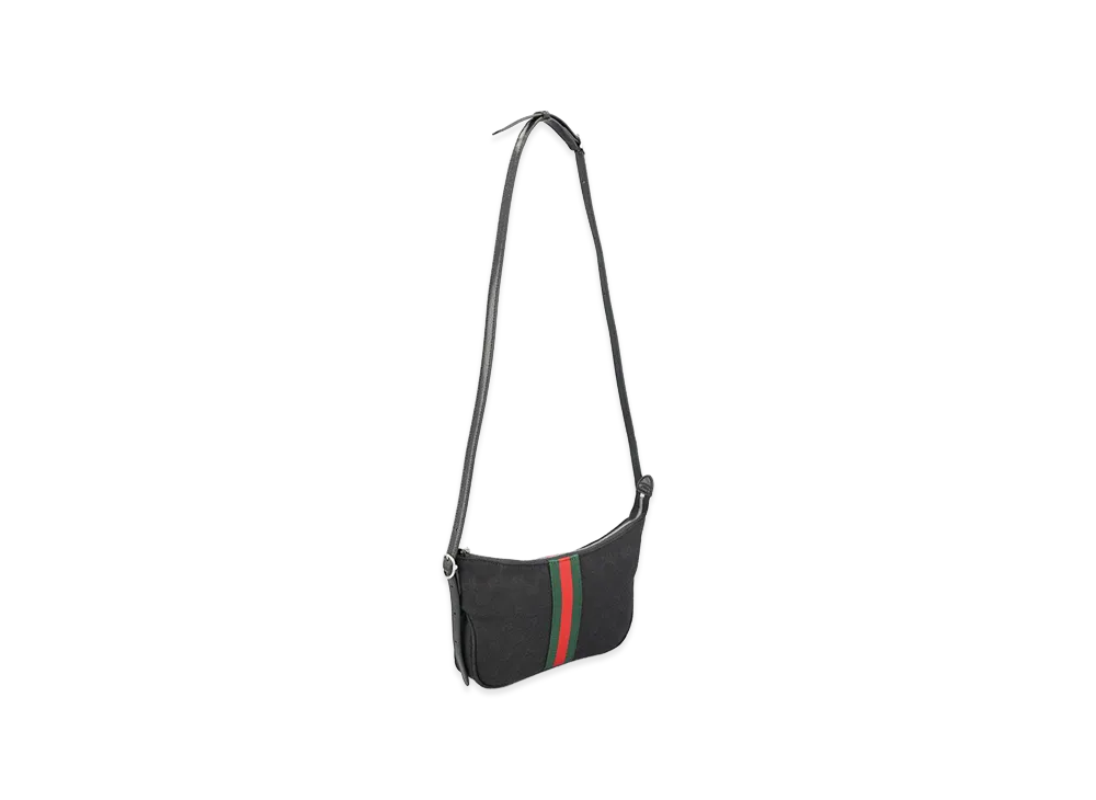 GUCCI GG Fabric Small Lunetta Crossbody Bag "Black"