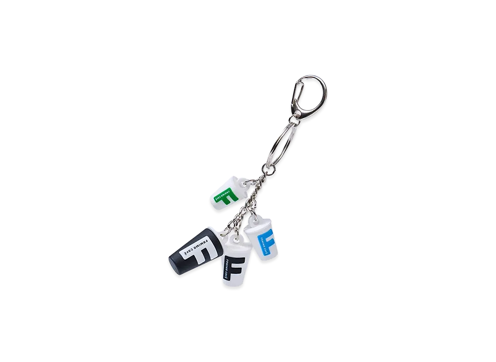 FamilyMart Convenience Wear x NIGO 3D Rubber Keychain Famima Café Mini 4-Charm "Silver"