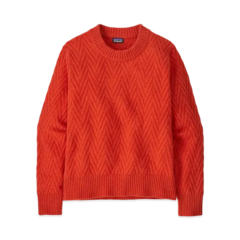 Patagonia Women's Recycled Wool Blend Neck Sweater "Red"