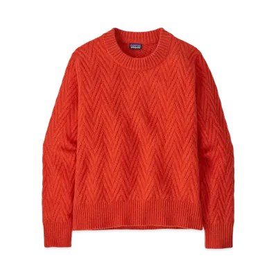 Patagonia Women's Recycled Wool Blend Neck Sweater "Red"