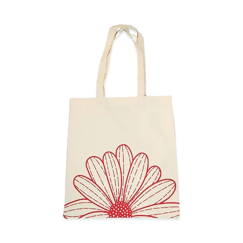 Mardi Mercredi Canvas Bag Flower Du Mardi "Cream Red"
