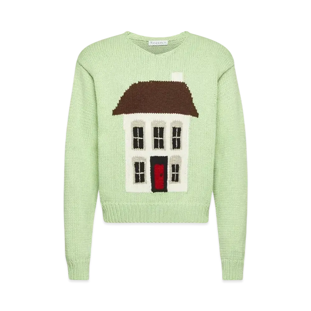 JW ANDERSON House Intarsia Sweater "Green"
