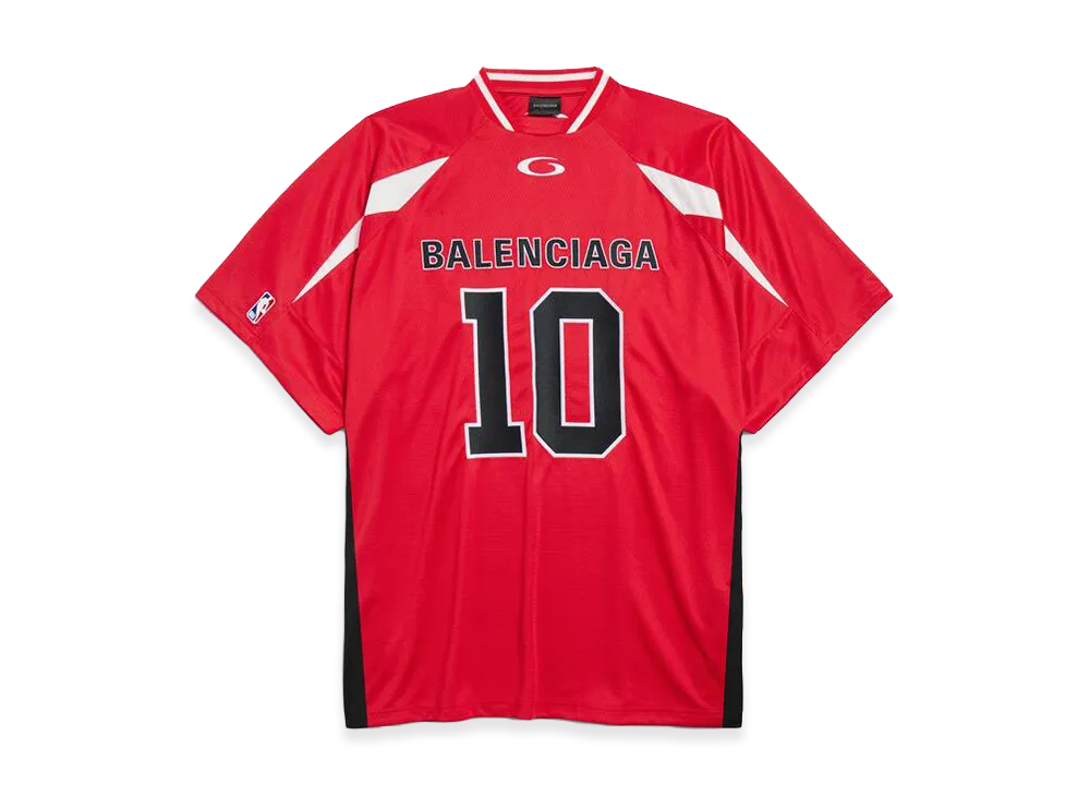 BALENCIAGA x NBA Collaboration Oversized T-Shirt "Red"