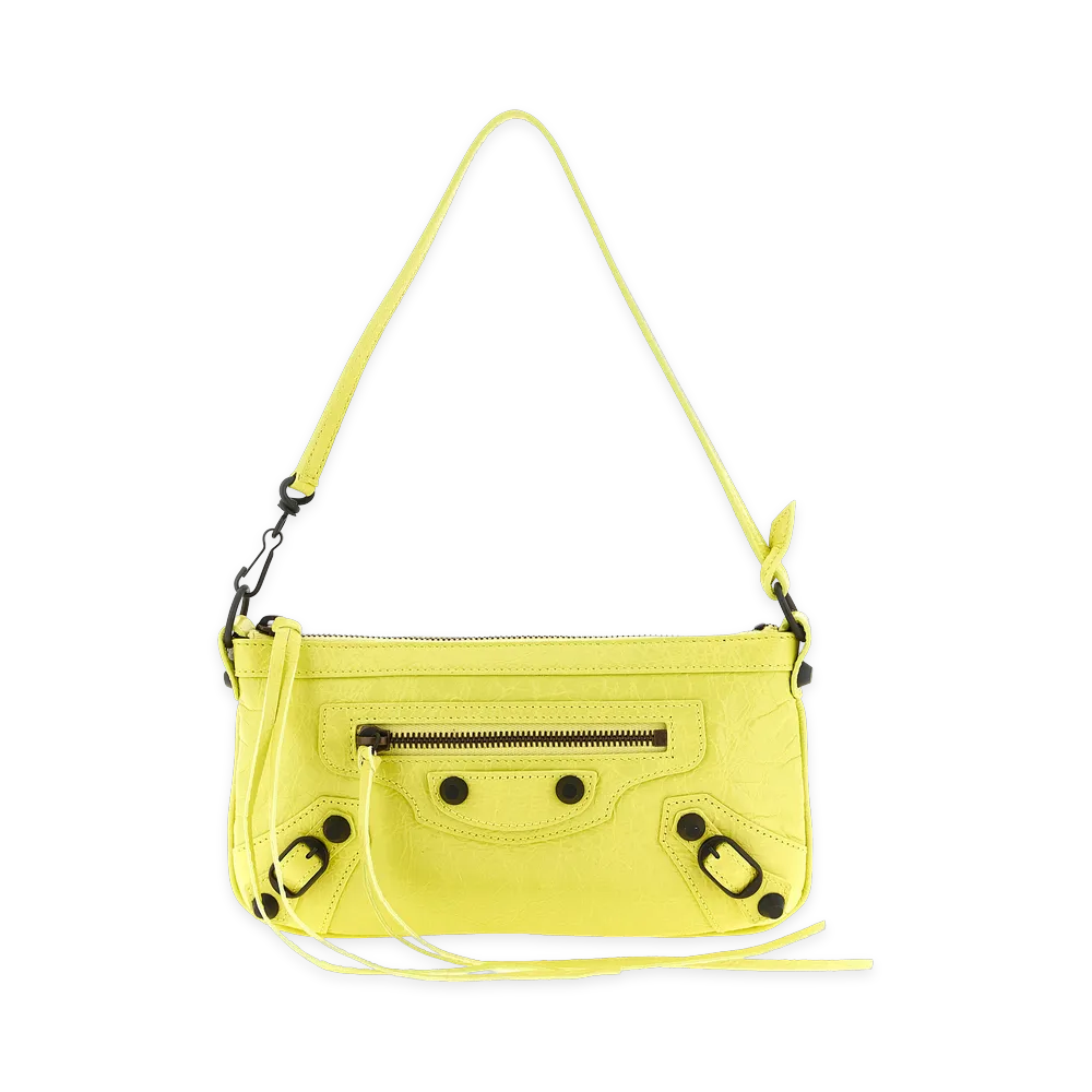 BALENCIAGA Women's Le City Pouch Shoulder Bag "Yellow"
