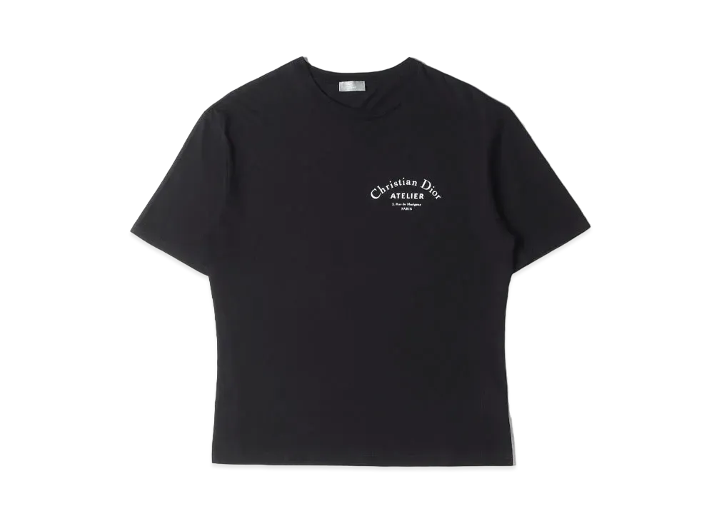 Dior HOMME Atelier Logo Print Crew Neck Short Sleeve T-Shirt "Black"