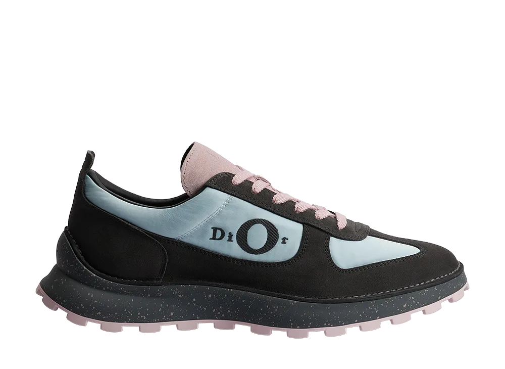 Dior Squash Sneaker Suede Calfskin and Technical Fabric "Gray/Pink/Light Blue"
