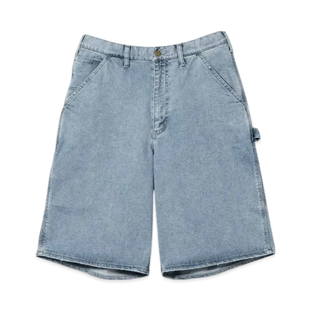 BEAMS Monster Stretch Denim Painter Shorts "IceWash"