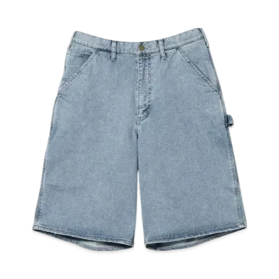 BEAMS Monster Stretch Denim Painter Shorts "IceWash"