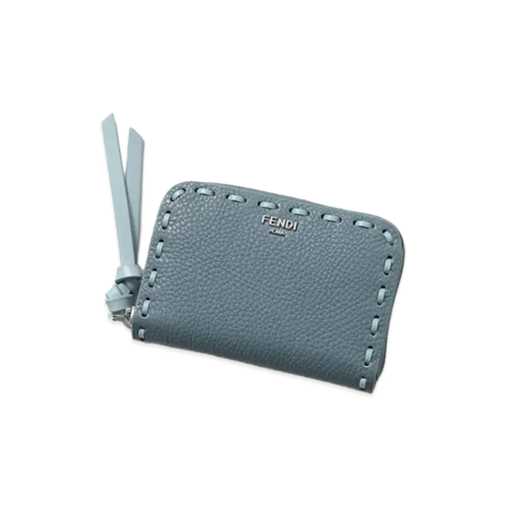 FENDI Women's Zip Around Peekaboo Mini "Blue"