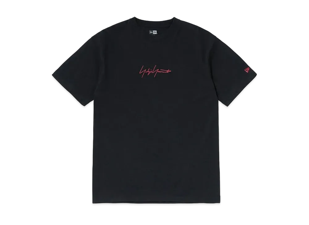 Yohji Yamamoto Pour Homme NEW ERA METALLIC RED SIGNATURE SS TEE "Black"