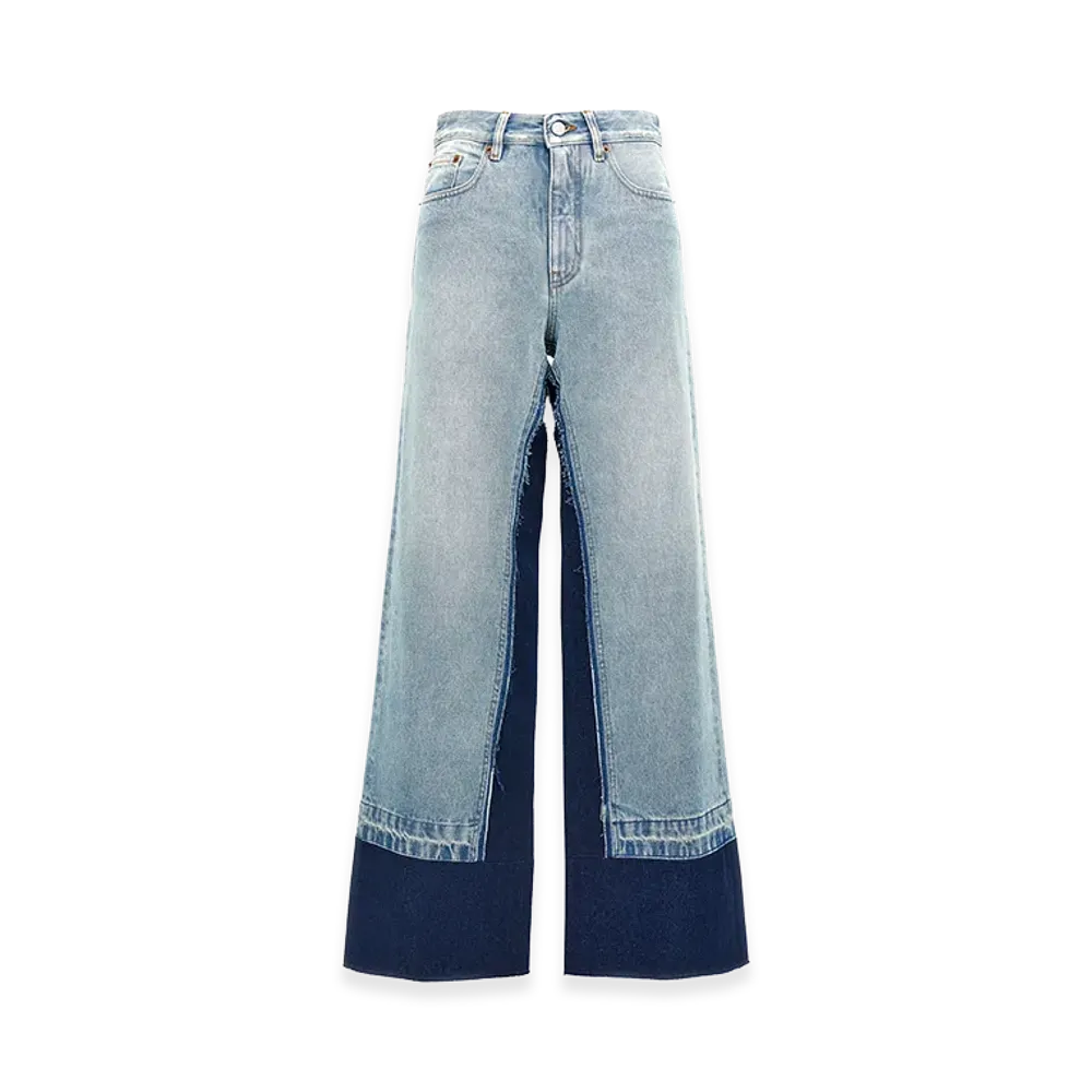 MM6 Maison Margiela Women's Contrast Insert Jeans "Light Blue"