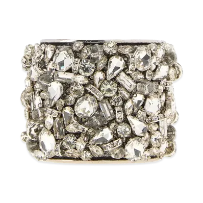 DRIES VAN NOTEN Women's Embellished Metal Bracelet "Silver"