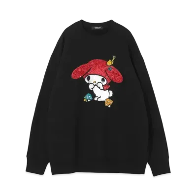 UNDERCOVER x SANRIO Sequins Big Sweatshirt My Melody "Black"
