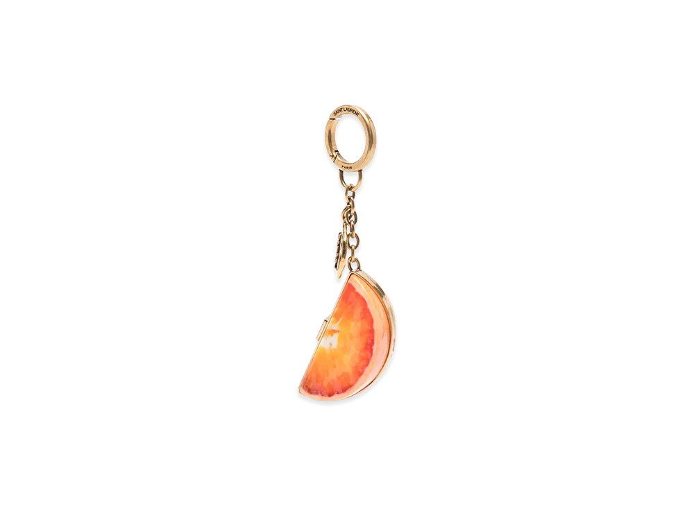 Saint Laurent Women's Keyring "Gold/Orange"