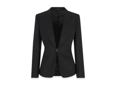 GUCCI Women's Stretch Wool Blend Blazer "Black"
