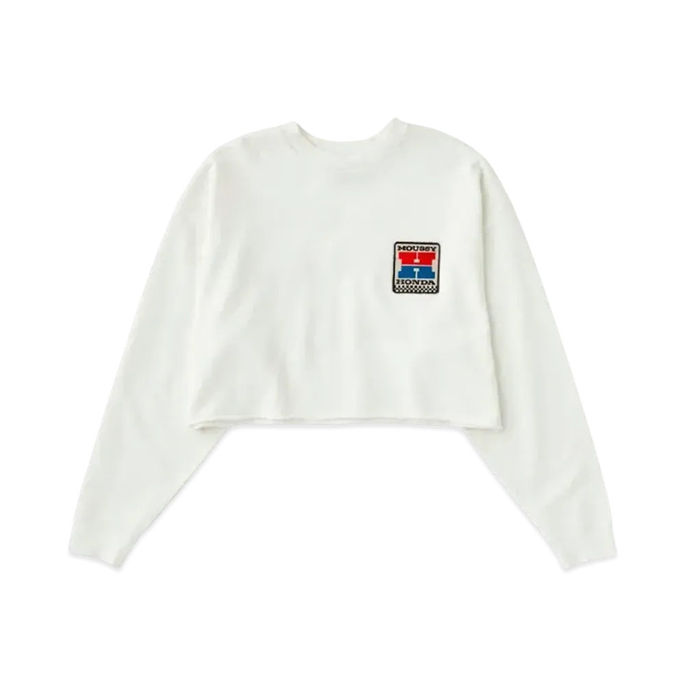 MOUSSY x HONDA HRC Cropped Pull Over "White"