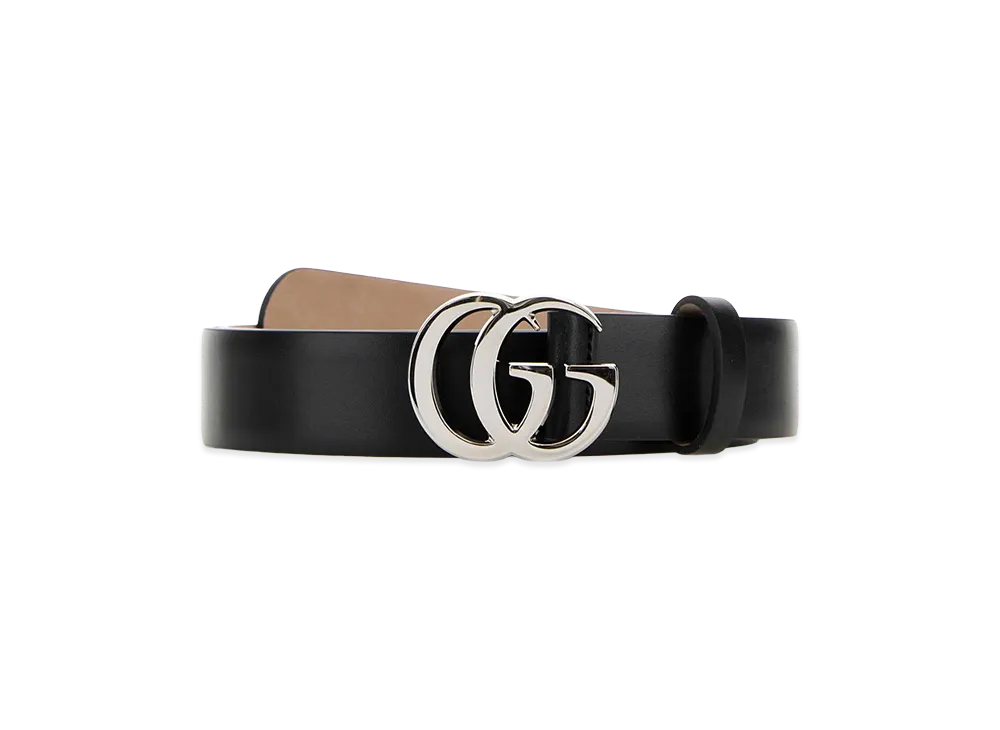 GUCCI Leather Marmont Belt "Black"