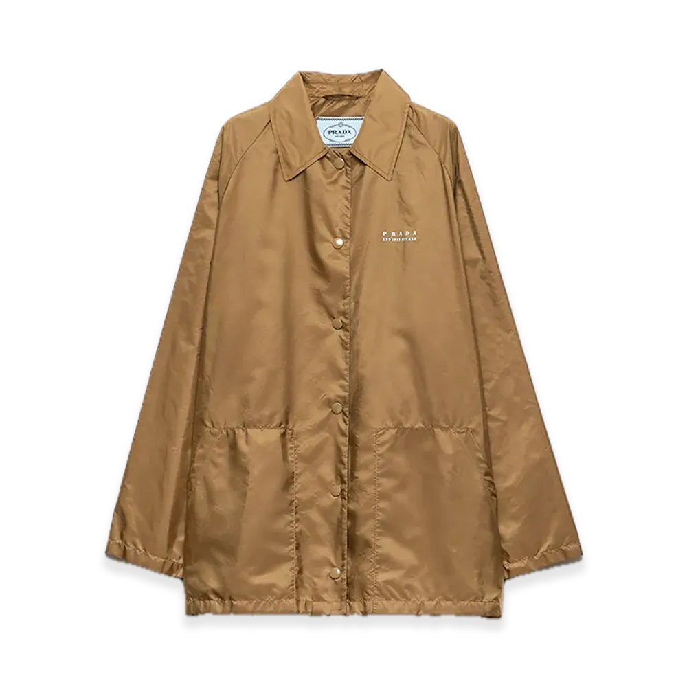 PRADA Lightweight Re-Nylon Blouson Jacket "Brown"