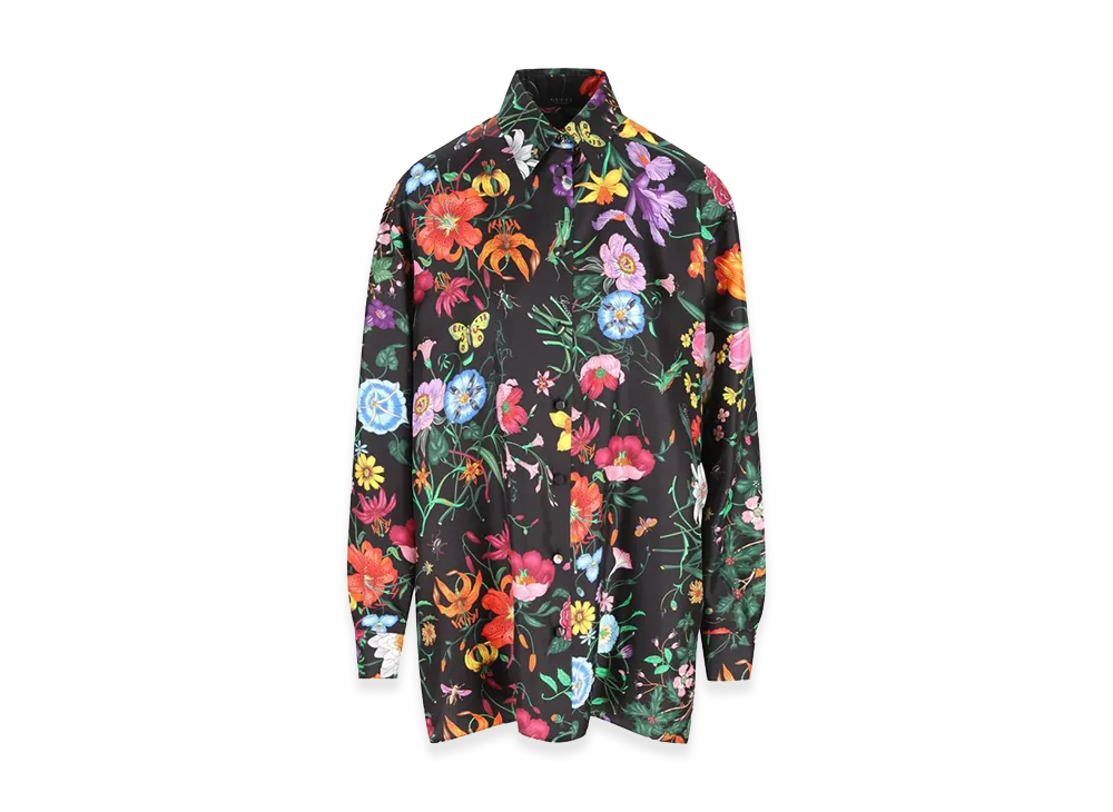 GUCCI Women's Printed Twill Shirt "Black"