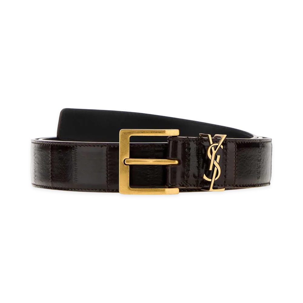 Saint Laurent Cassandre Vadim Belt "Scotch Brown"