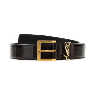Saint Laurent Cassandre Vadim Belt "Scotch Brown"
