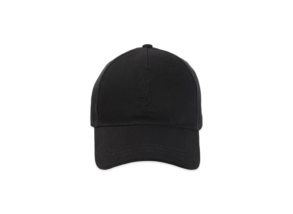 Saint Laurent Casquette Logo Relie "Black"