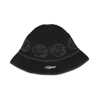 LFYT ROSE KNIT BUCKET HAT "BLACK"