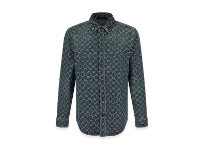 GUCCI GG Jacquard Shirt "Blue"