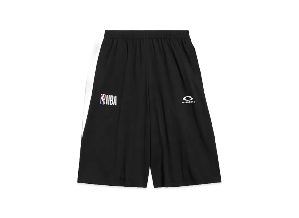 BALENCIAGA x NBA Collaboration Tracksuit Shorts "Black/White"