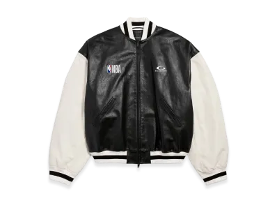 BALENCIAGA x NBA Collaboration Varsity Jacket "Black/White"