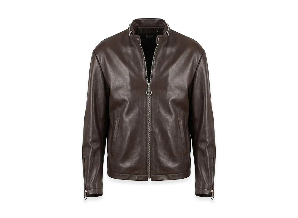 GUCCI Bull Leather Jacket "Brown"