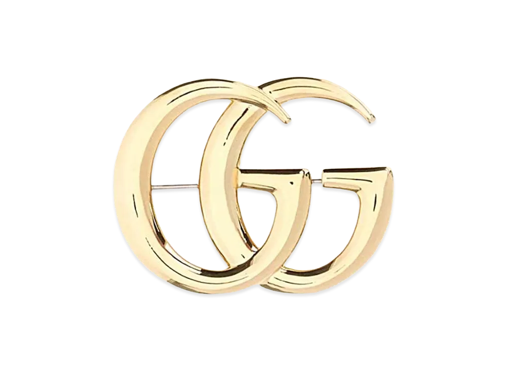 最終お値下げ　GUCCI GGロゴメタルブローチ GUCCI / グッチ】よりクリスタルメタルダブルGブローチを買取致しまし