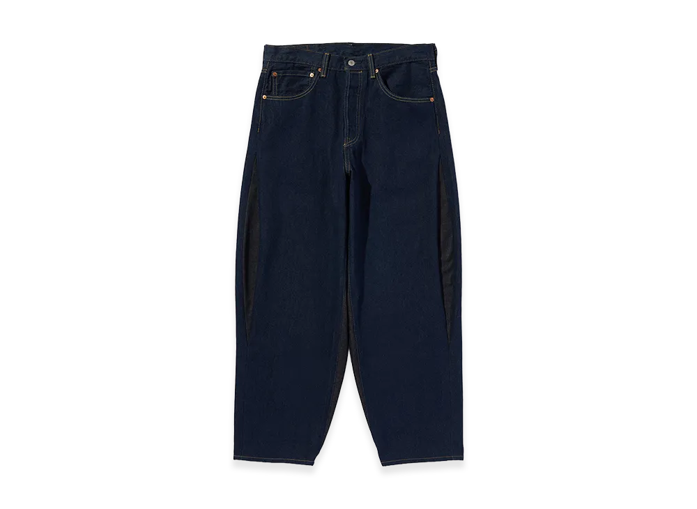 LEVI'S 501 Loose Customized Expansion Baggy Jeans V2 S/D "Indigo"
